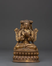 Gold Plated Buddhist Master | Altar Decor