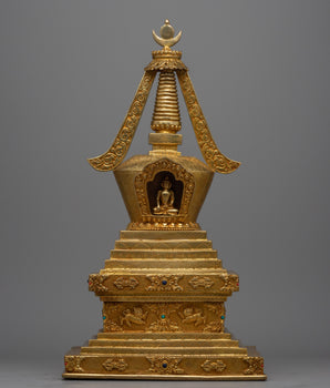Stupa Chorten Buddhism | Handcrafted Symbol of Buddhist Wisdom and Tranquility