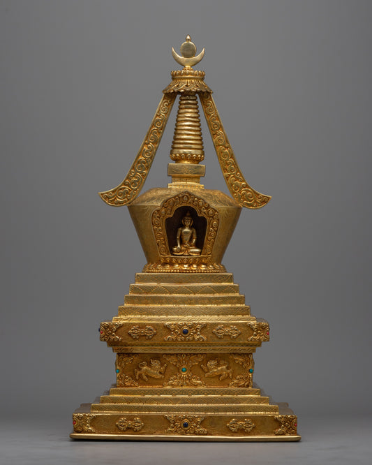 Stupa Chorten Buddhism | Handcrafted Symbol of Buddhist Wisdom and Tranquility