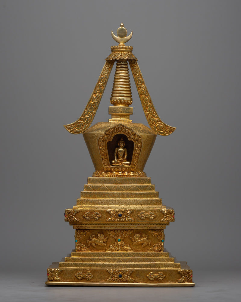 Stupa Chorten Buddhism | Handcrafted Symbol of Buddhist Wisdom and Tranquility