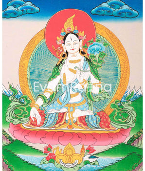 Buddhist White Tara Thangka