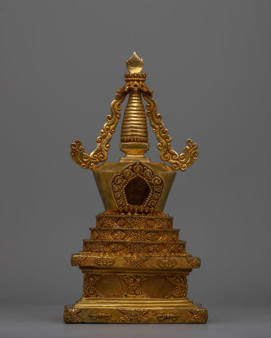 Tibetan Gold-Plated Stupa