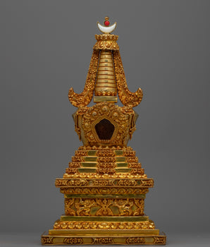 Golden Copper Buddhist Stupa