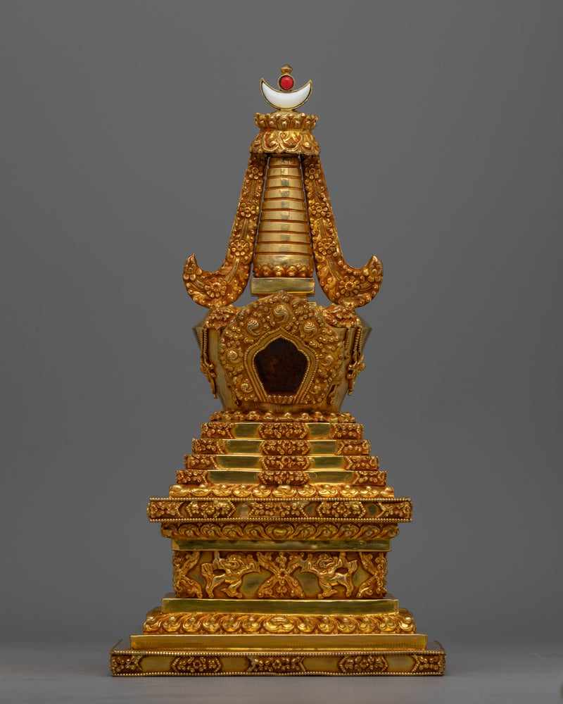 Golden Copper Buddhist Stupa