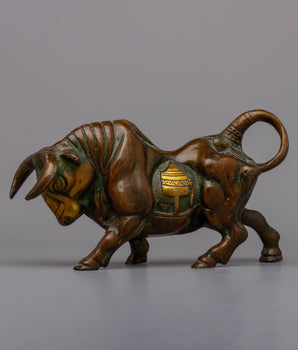 Brass Bull Statue