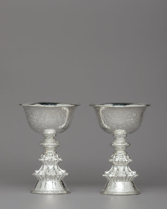 Silver Butter Lamps