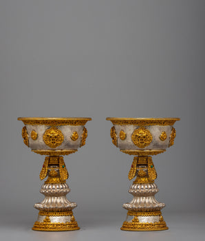 Silver Butter Lamp Set