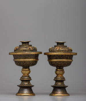 butter lamp offerings