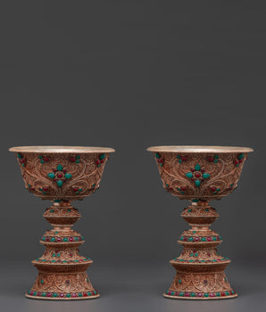 Tibetan Buddhism Butter Lamps Set