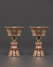 Brass Border Butter Lamp