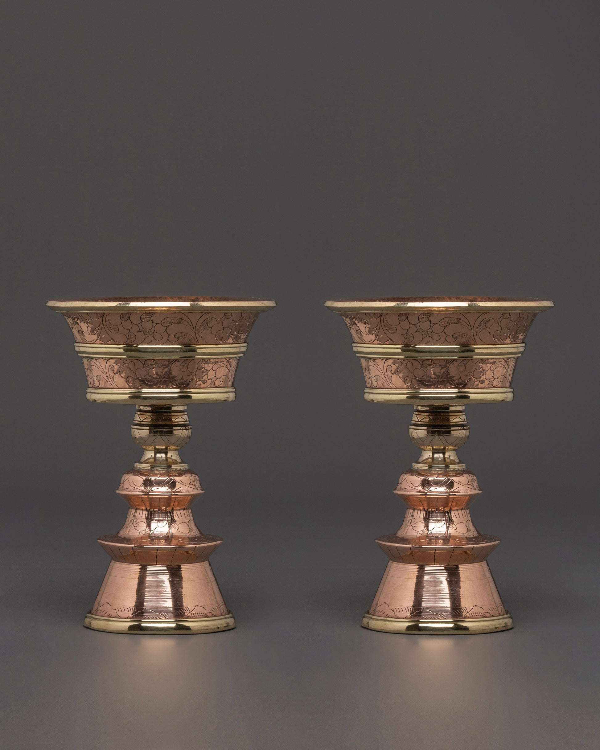 Brass Border Butter Lamp