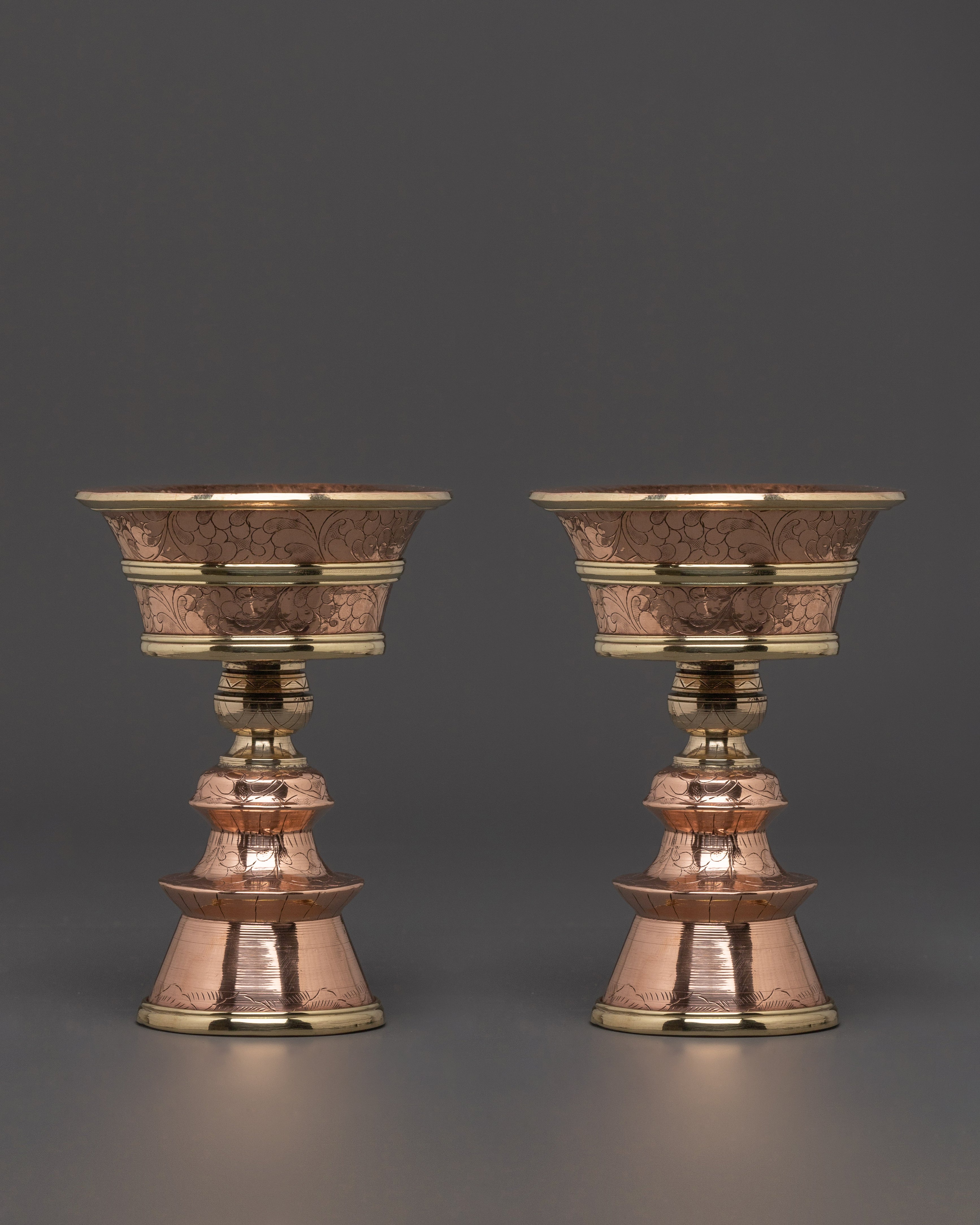 Brass Border Butter Lamp