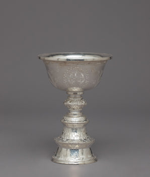 Silver Tibetan Butter Lamp