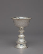 Silver Tibetan Butter Lamp