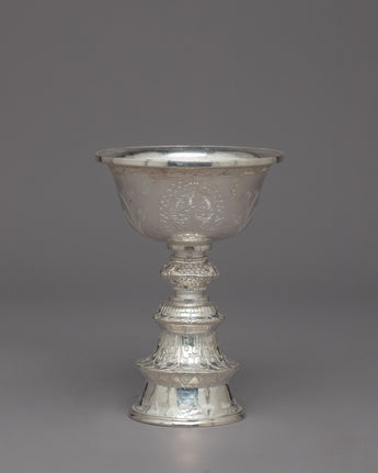 Silver Tibetan Butter Lamp