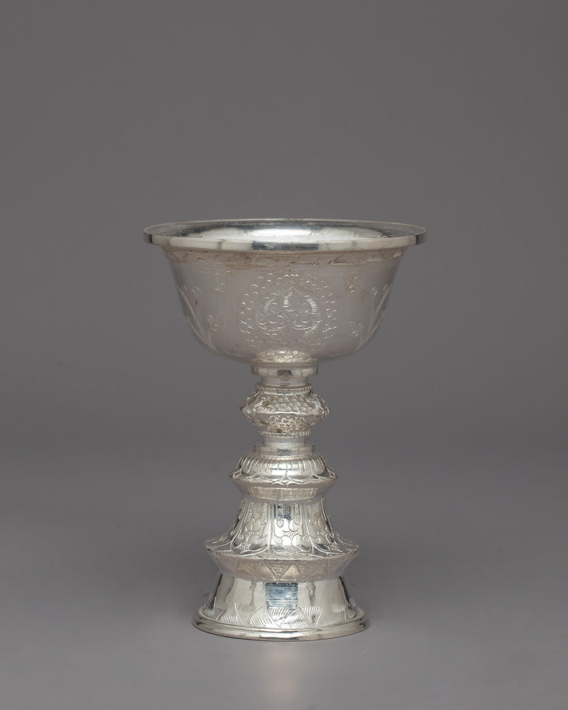 Silver Tibetan Butter Lamp