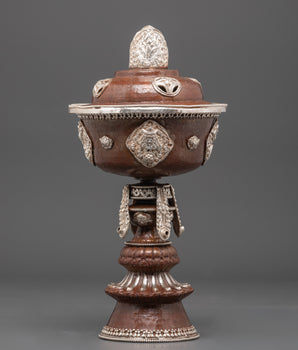 Handcrafted Oxidized Copper Butter Lamp 