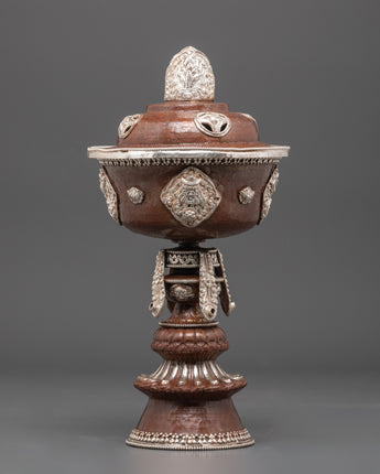Handcrafted Oxidized Copper Butter Lamp 