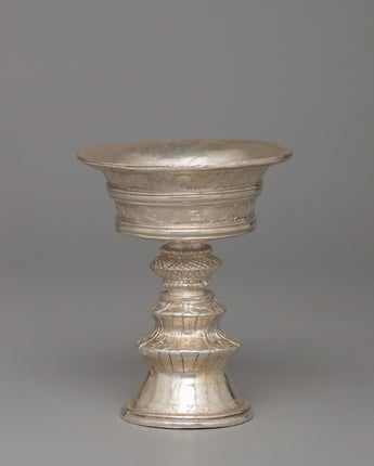 Himalayan Nepalese Pure Silver Butter Lamp