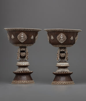 Buddhist Offering Butter Lamp Set