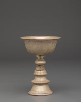 Copper And Silver Plated Butter Lamp
