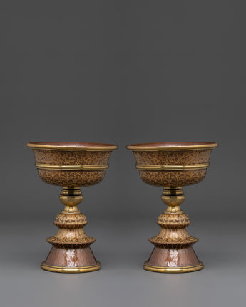 handmade-buddhist-ritual-butter-lamp-set