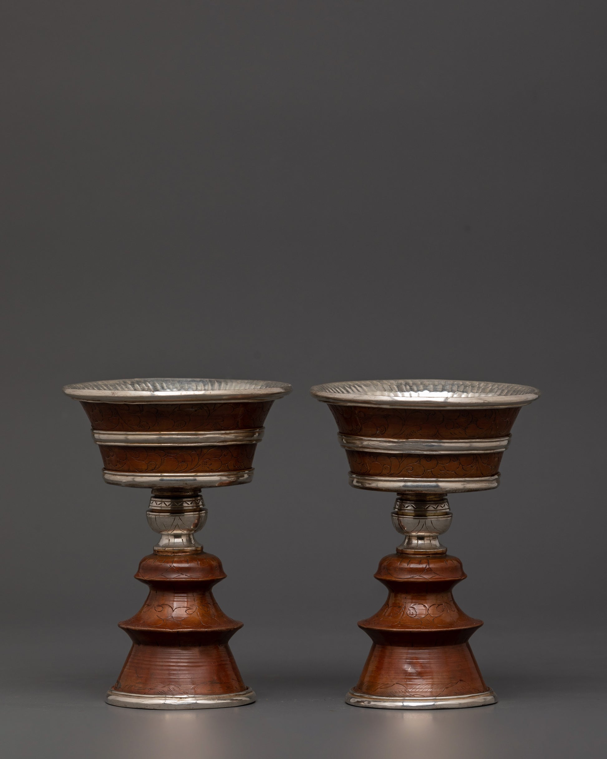 oxidized-copper-tibetan-butter-lamp-set