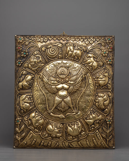 Garuda Metal Thanka Wall Hanging Symbols