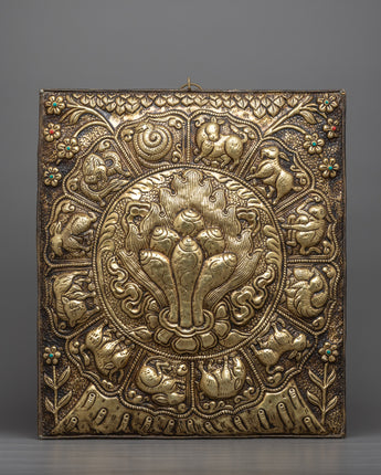 Norbu Metal Wall Hanging Thanka Calander 