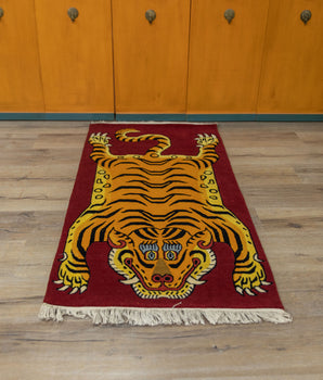 Handwoven Tiger Rug