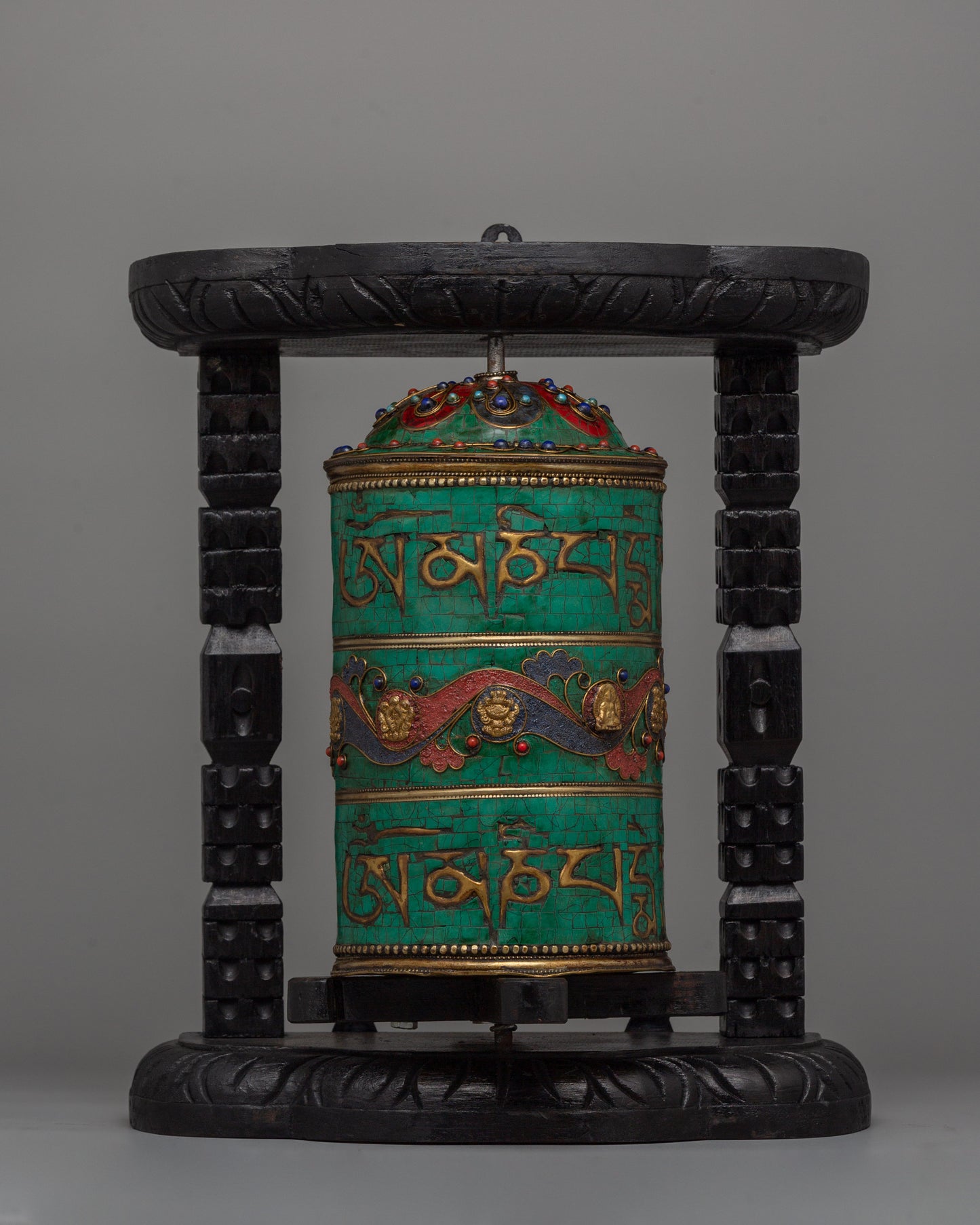 Carved Tibetan Prayer Wheel