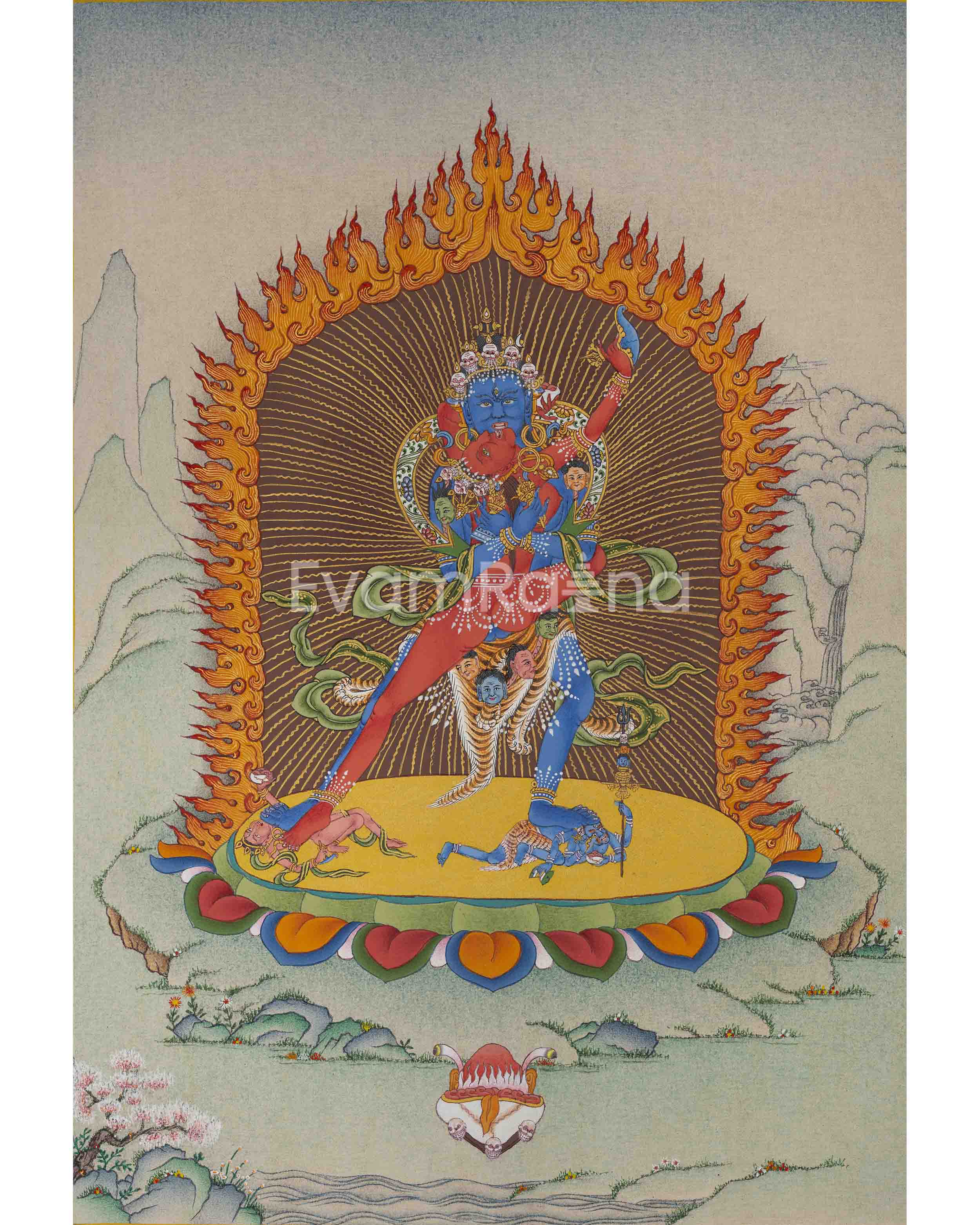 Chakrasamvara Thangka | Traditional Thangka For Meditation | Wall Decors