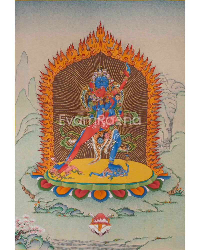 Chakrasamvara Thangka | Traditional Thangka For Meditation | Wall Decors