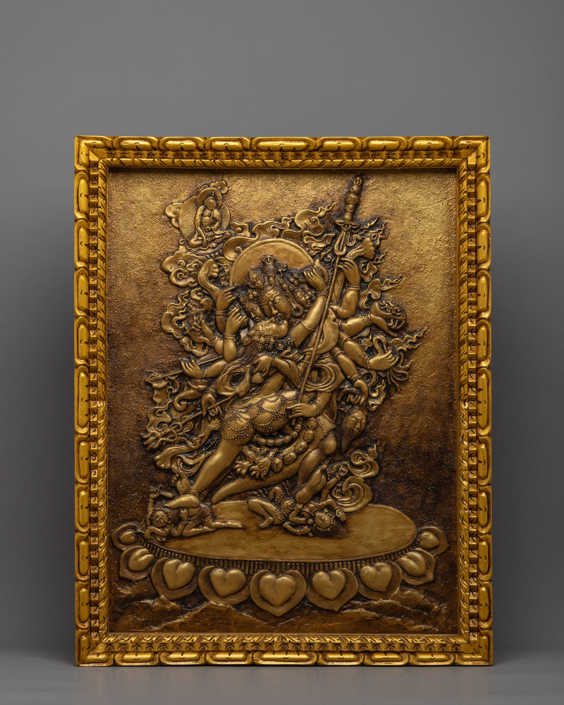 Chakrasamvara Wooden Thangka