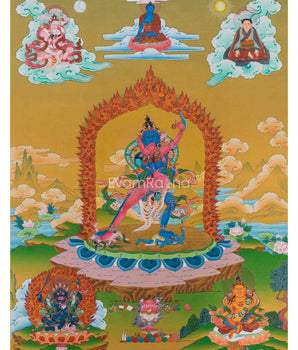 Hand Painted Chakrasamvara Thangka Art 