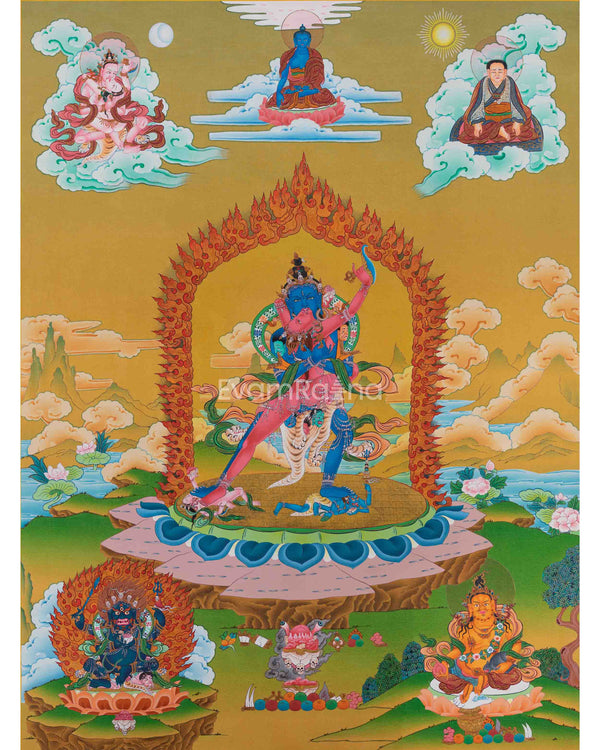 Hand Painted Chakrasamvara Thangka Art 