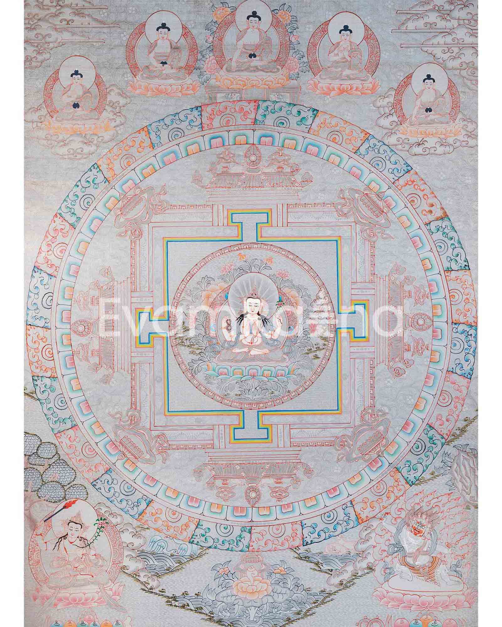 Chegrezig Mandala Thangka