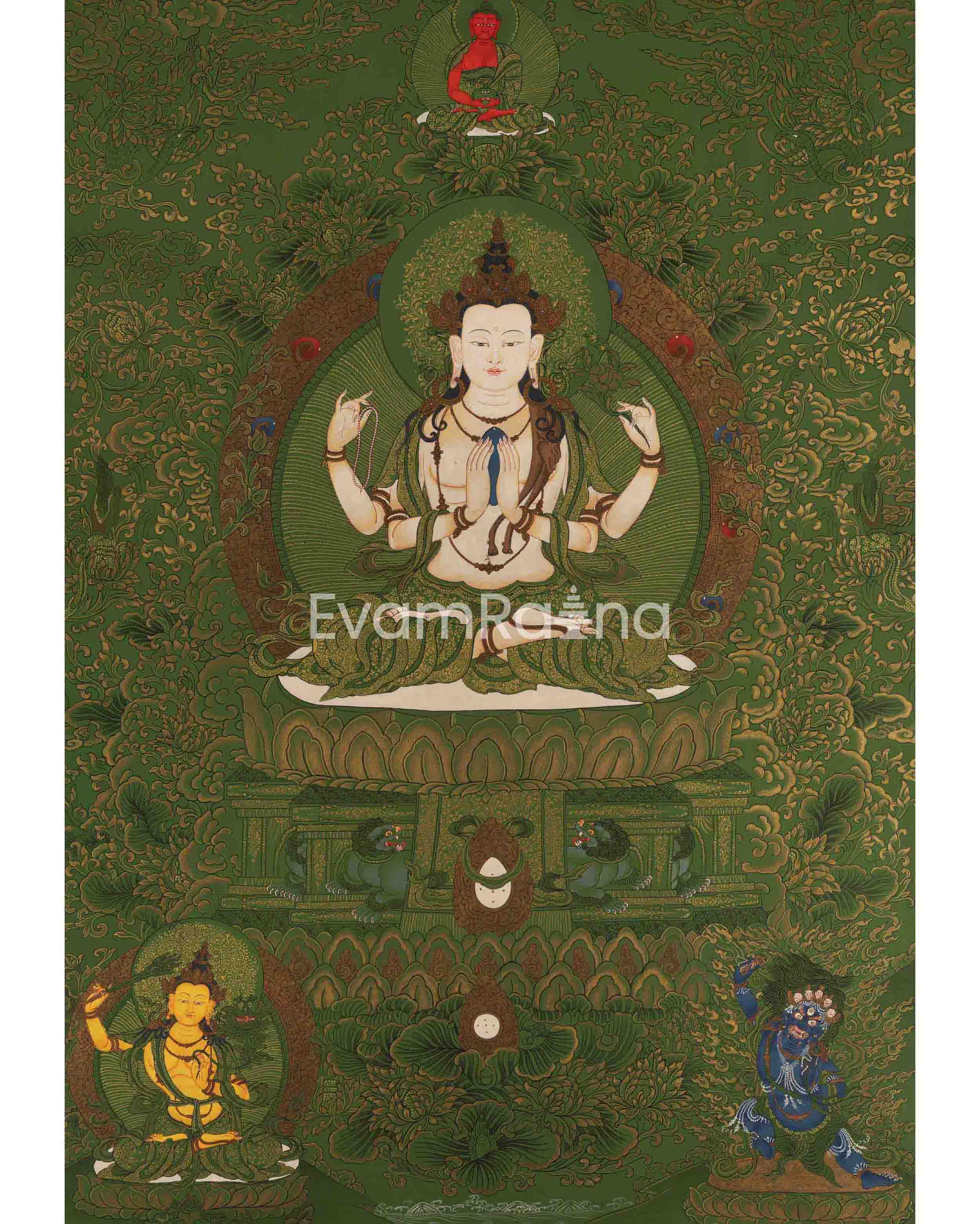 Avalokiteshvara Chengrezig Thangka