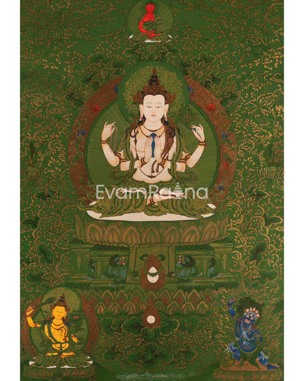 Avalokiteshvara Chengrezig Thangka