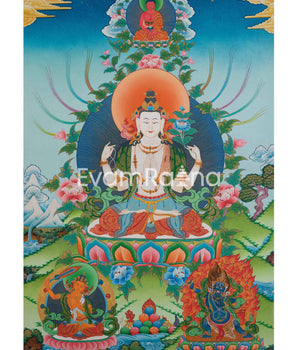Chengrezig Avalokitesvara Buddhist Thangka