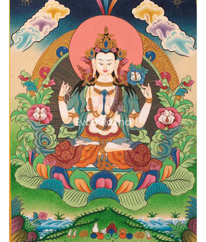 Chengresig Bodhisattva Thangka