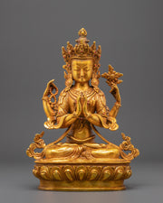 Tibetan Buddhist Chenrezig sculpture | Spiritual Home Decor