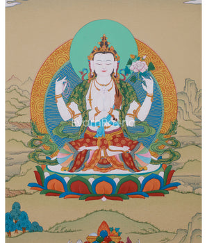 the-deity-of-compassion-chenrezig-thangka