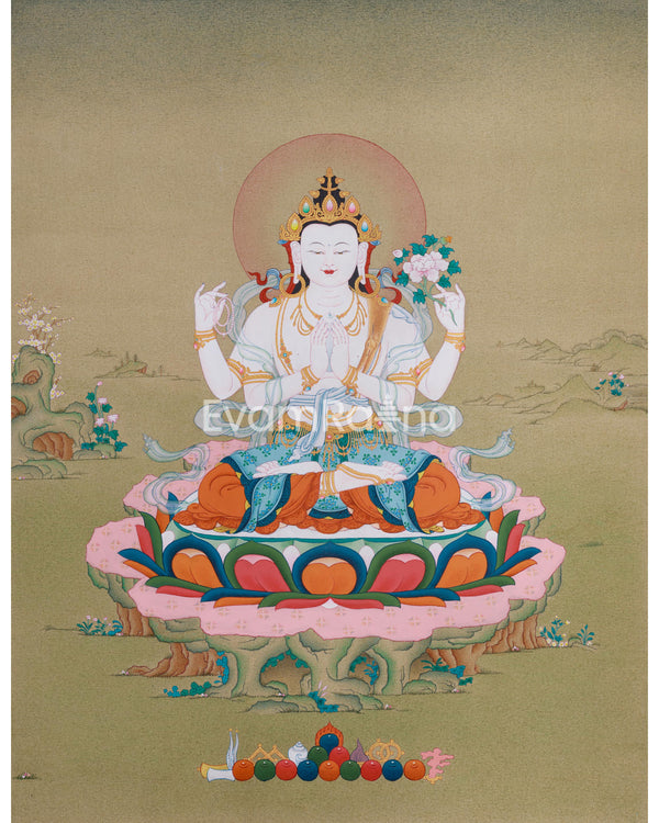 Chenresig (Avalokiteshvara) Thangka 