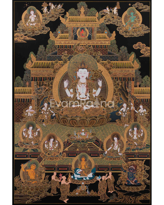 Bodhisattva Avalokiteshvara in His Pureland 