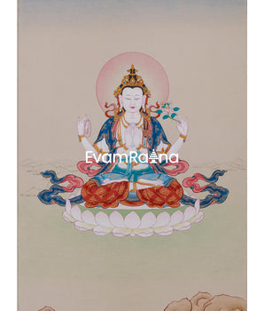 Avalokitesvara Thangka Art for Practice