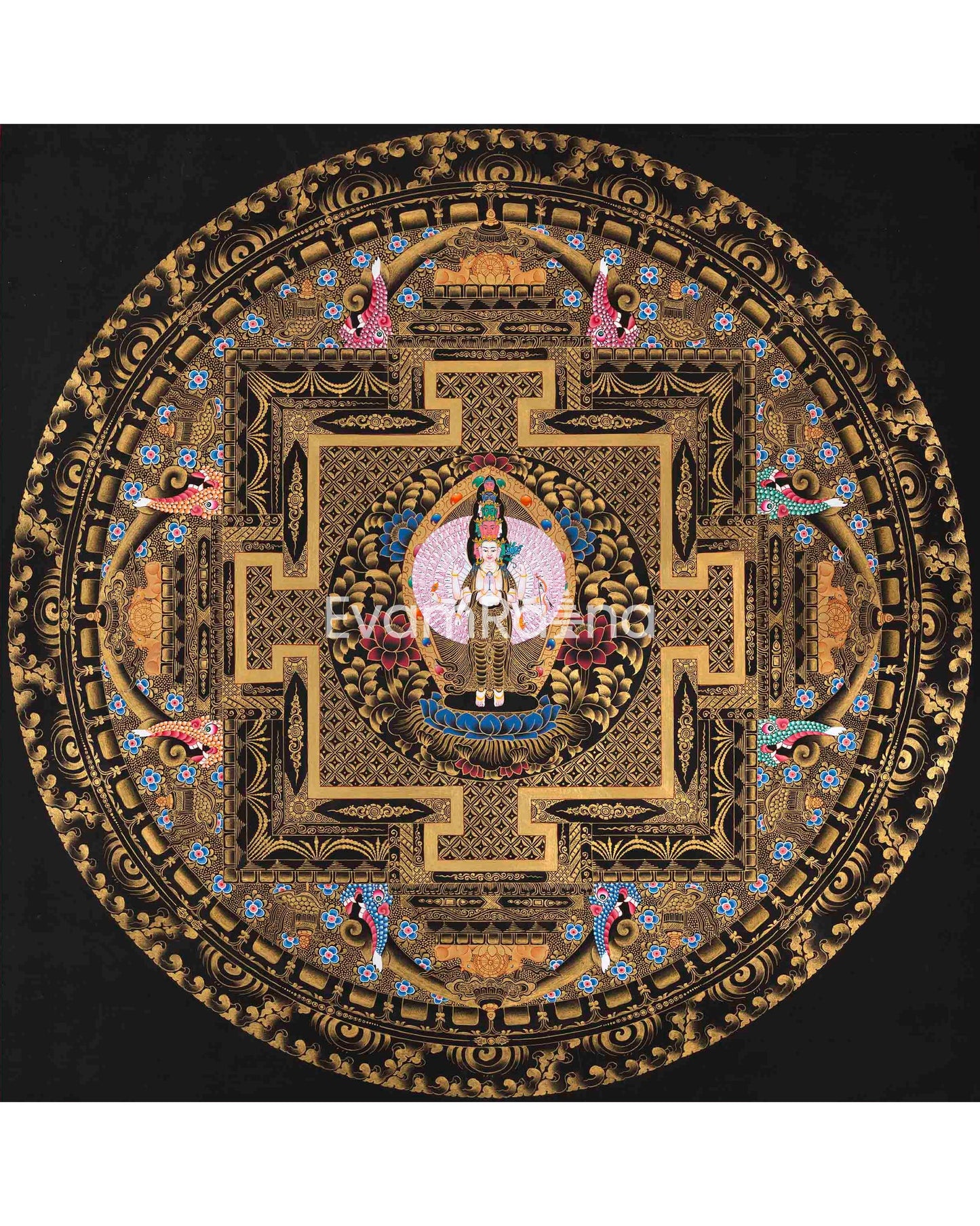 1000 Armed Chengrezig Mandala | Avalokiteshvara | Wheel of Time Thangka