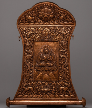 Copper Chenrezig Metal Wall Hanging