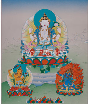 avalokitesvara-thangka-chenrezig-with-manjushri-vajrapani