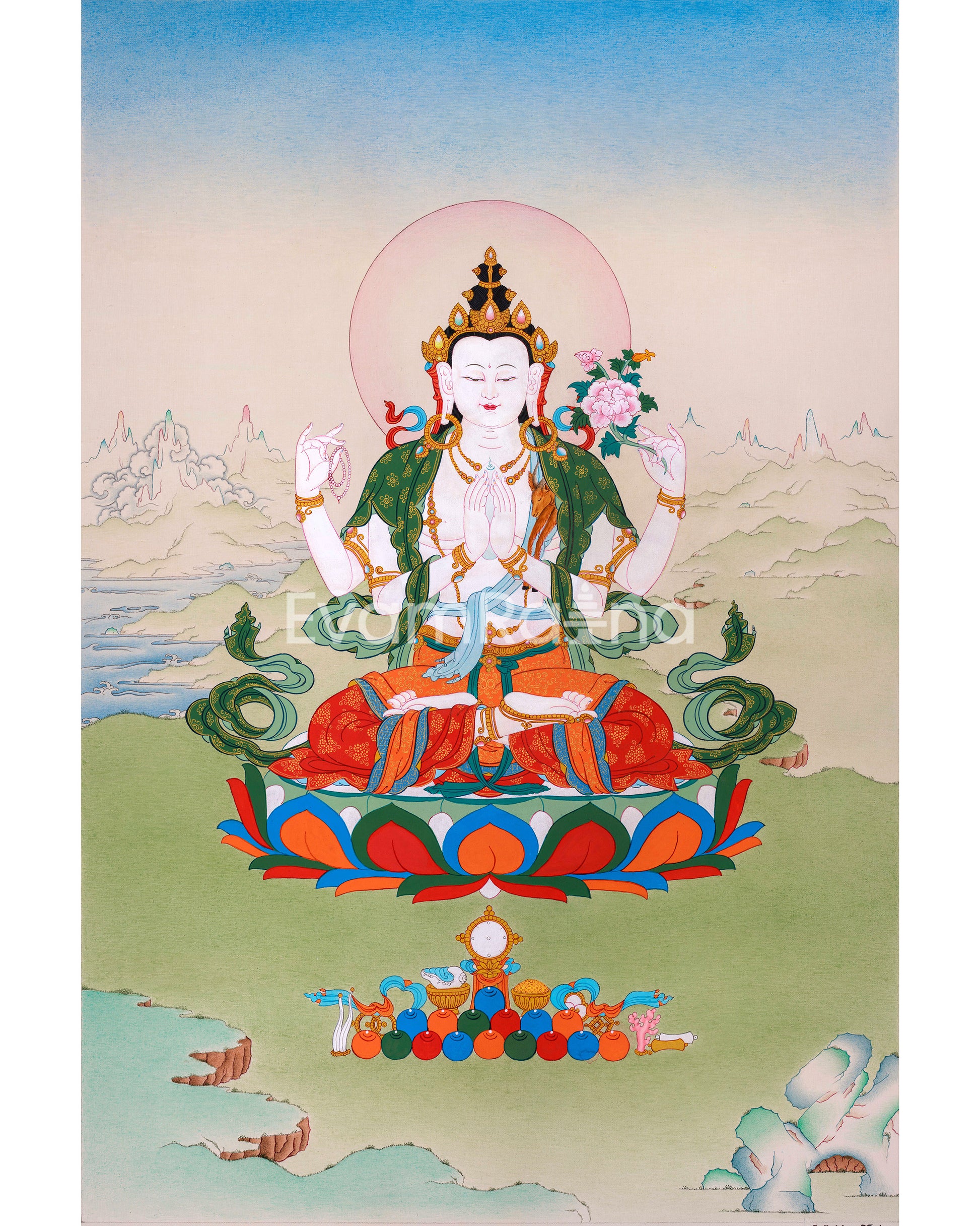 Bodhisattva Chenresig Thangka